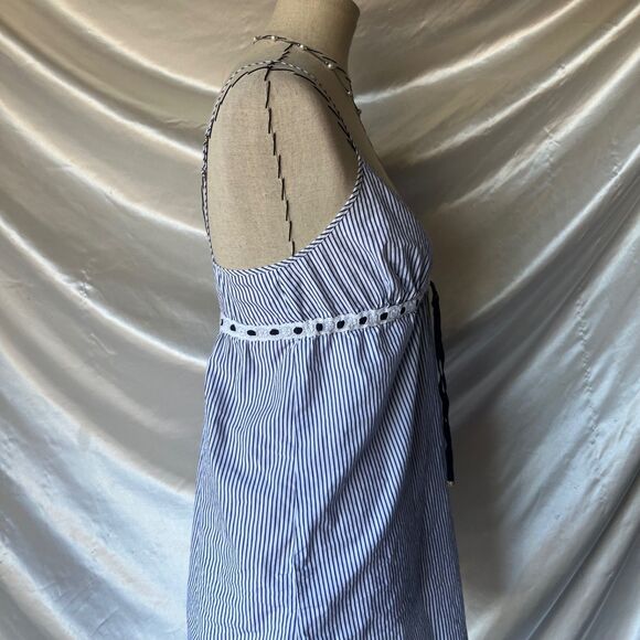 Juicy Couture Stripped babydoll lace tie up top - Picture 6 of 8